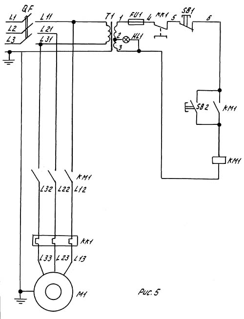 Електрична схема свердлильного верстата 2С108п на 380В Електрична схема свердлильного верстата 2С108п на 380В